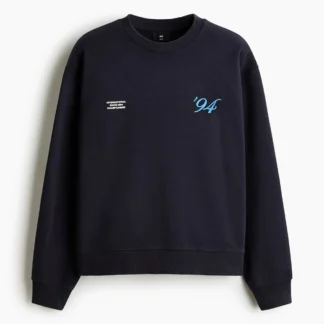 H&M ルーズフィット プリントスウェットシャツ