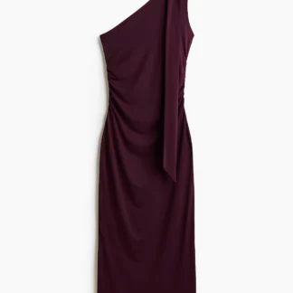 H&M ドレープワンショルダーワンピース