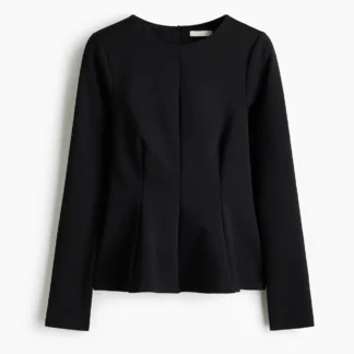 H&M ジャージーペプラムトップス