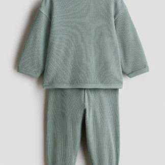 H&M コットンワッフル2アイテムセット