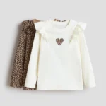 H&M プリントジャージートップス 2枚セット