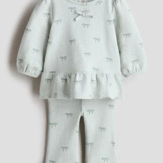 H&M コットンワッフル2アイテムセット