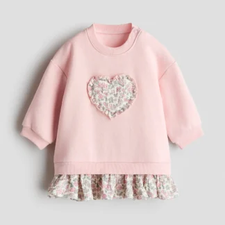 H&M アップリケスウェットワンピース