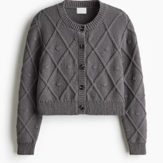 H&M ケーブルニットカーディガン