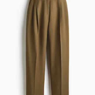 H&M バレルレッグ ツイルパンツ