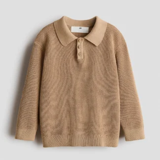 H&M ファインニットポロシャツ