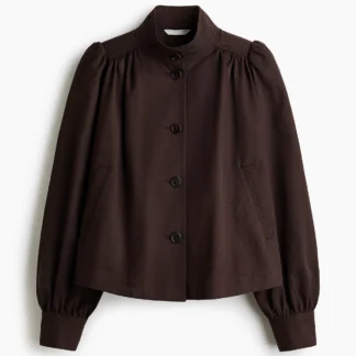 H&M パフスリーブツイルジャケット