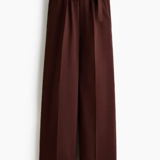 H&M ベルテッドペーパーバッグパンツ