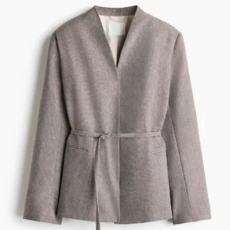 H&M ベルテッドオーバーサイズブレザー