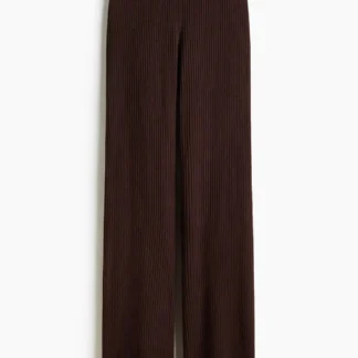 H&M リブニットワイドパンツ