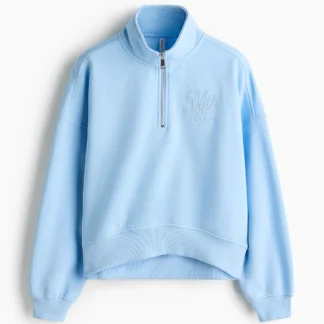 H&M ハーフジップスウェットトップス