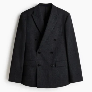 H&M レギュラーフィット ウールブレンドダブルブレストジャケット