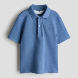 H&M 刺繍ワンポイント ピケポロシャツ