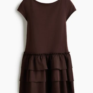H&M コットンティアードワンピース