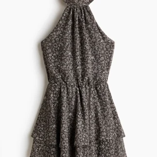 H&M シフォンホルターネックワンピース