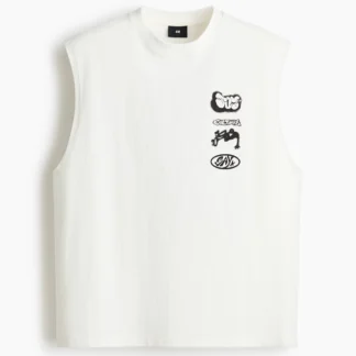 H&M ルーズフィット プリントタンクトップ
