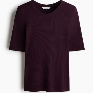 H&M シルクブレンド リブトップス