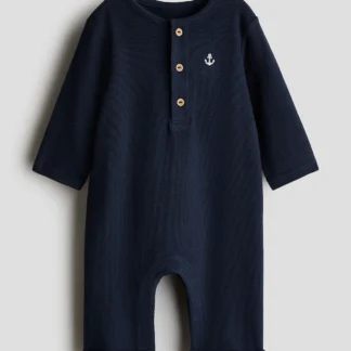 H&M コットンジャージーロンパース