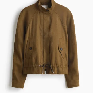 H&M リネンブレンド オーバーサイズジャケット