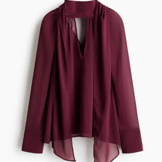 H&M スカーフカラーブラウス