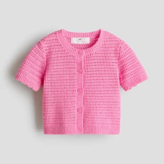 H&M テクスチャードニットカーディガン