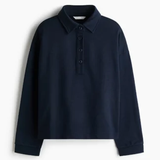 H&M 襟付きスウェットトップス