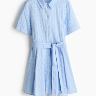 H&M ベルテッドシャツドレス