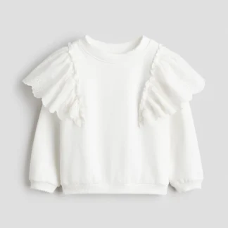 H&M フリルトリム スウェットトップス