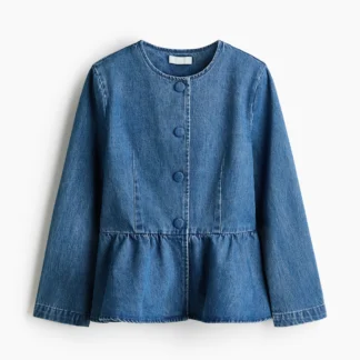 H&M ノーカラーペプラムジャケット