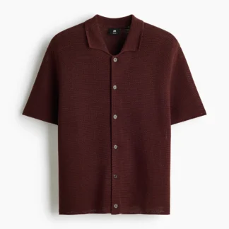 H&M レギュラーフィット ホールニットシャツ