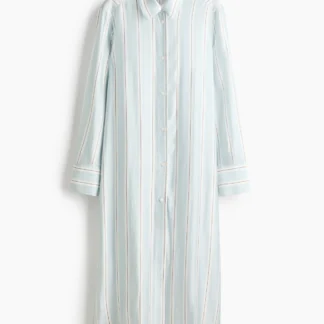H&M レーヨンブレンドロングシャツ