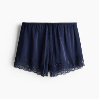H&M レーストリム サテンショートパンツ
