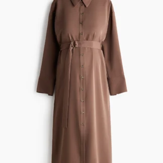 H&M ベルテッドシャツドレス
