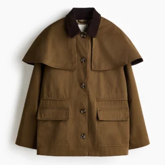 H&M ケープディテール ツイルジャケット