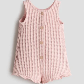 H&M ワッフルニットロンパース