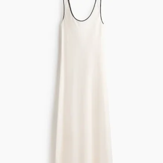 H&M リネンブレンドスリップドレス