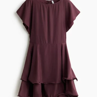 H&M ボートネック ティアードワンピース