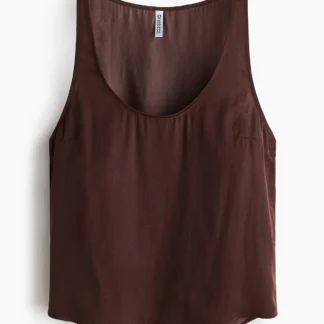 H&M スクープネック シフォントップス
