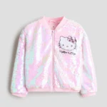 H&M スパンコールフライトジャケット