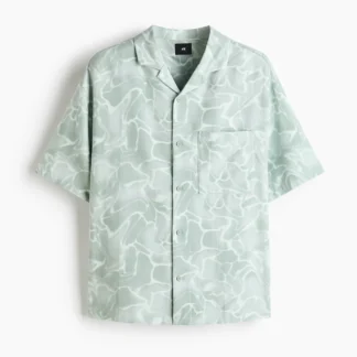 H&M ルーズフィット パターンリゾートシャツ