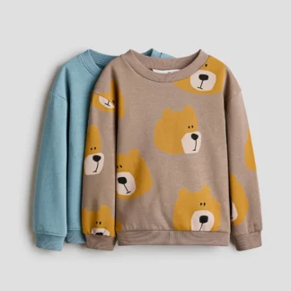 H&M プリントスウェットシャツ 2枚セット