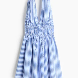 H&M ドローストリングディテール ホルターネックドレス