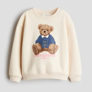 H&M プリントデザイン裏起毛スウェットシャツ