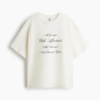 H&M オーバーサイズ プリントTシャツ