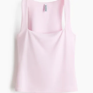H&M スクエアネック ジャージートップス