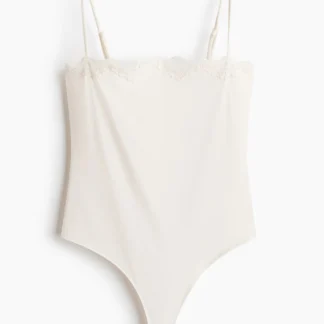H&M レーストリム ストラップボディスーツ