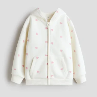 H&M オーバーサイズ裏起毛フルジップスウェットパーカ