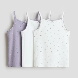 H&M コットンキャミトップス 3枚セット