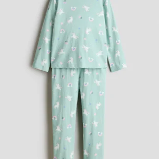 H&M プリントコットンパジャマ