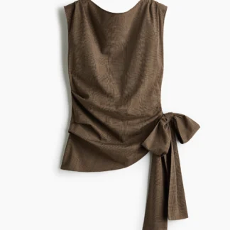 H&M リボンディテール ボートネックトップス